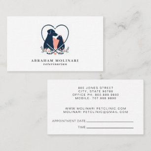Veterinarian Pet Clinic Appointment Business Card
