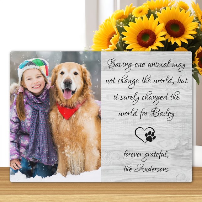 Veterinarian Pet Photo Veterinary Appreciation Plaque (Creator Uploaded)