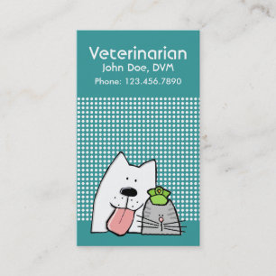 Veterinarian Pet Professional Dog Cat Customizable Business Card