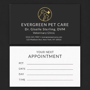 Veterinarian Pet Vet Professional Appointment Business Card