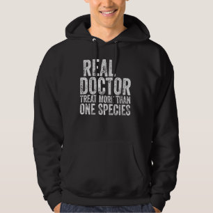 Veterinarian Real Doctor Treat More Than One Speci Hoodie