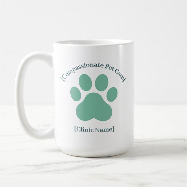 Veterinarian Staff Mug | Clinic Name Logo Template (Gauche)