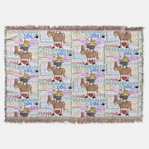 Veterinarian-Subway Art Vet Terms Throw Blanket