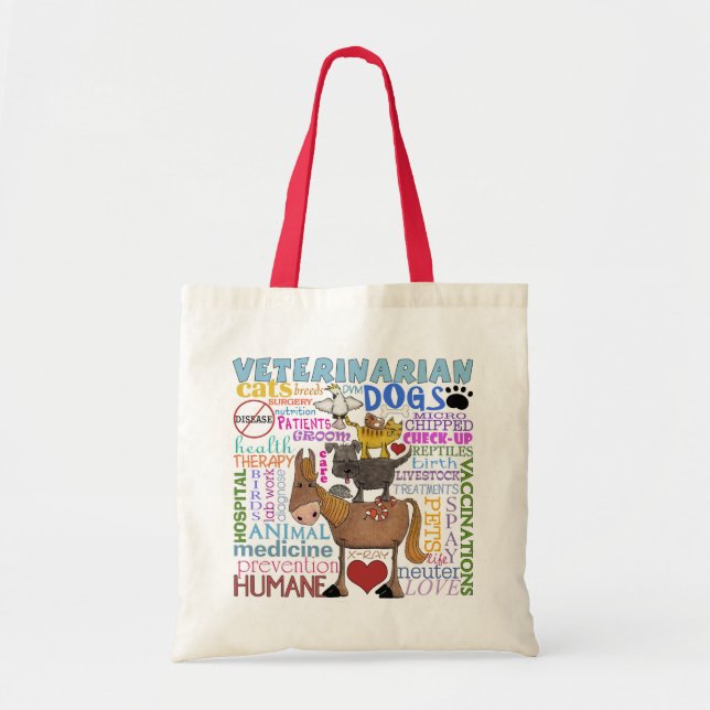 Veterinarian-Subway Art Vet Terms Tote Bag (Front)
