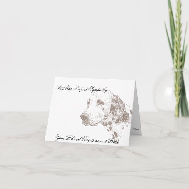 Veterinarian Sympathy Card for Dog Owner (Front)