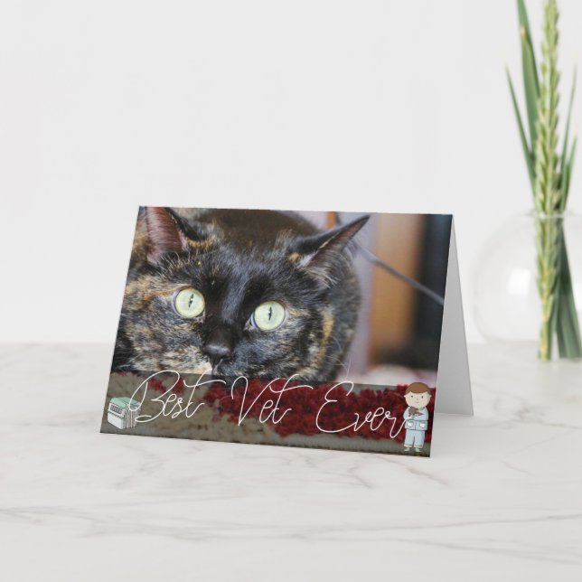 Veterinarian Thank You Custom Pet Photo Card (Front)