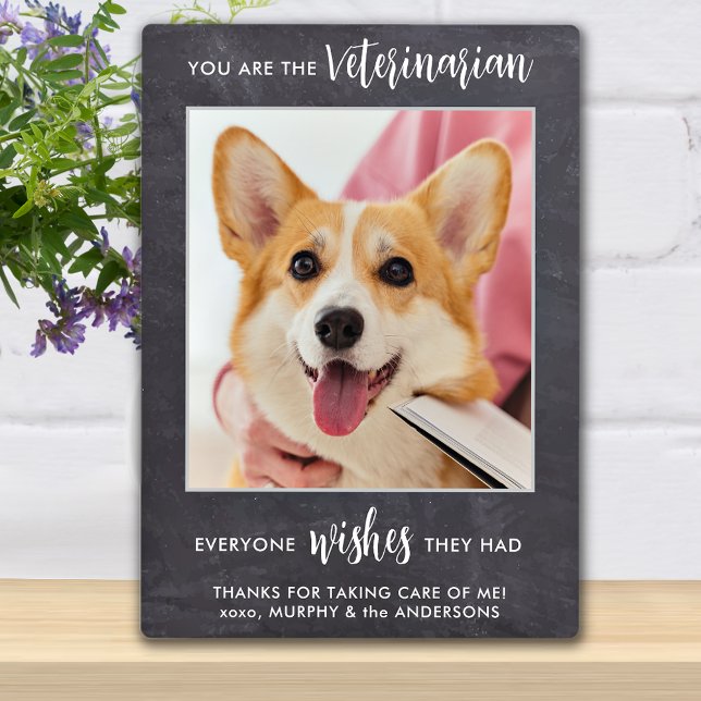Veterinarian Thank You Personalized Pet Dog Photo Plaque (Creator Uploaded)