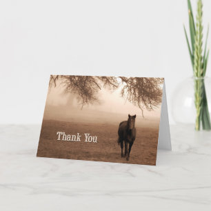 Veterinarian Thank You Sepia Horse Card