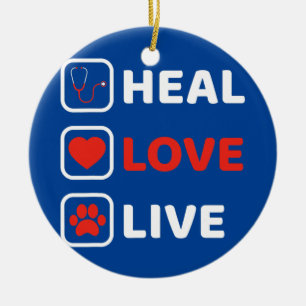 Veterinarian Veterinary Doctor Animals Lover Ceramic Ornament