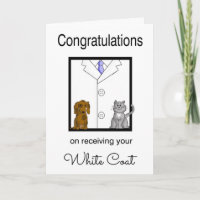 Veterinarian White Coat Congratulations Card