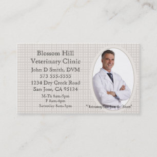 Veterinarian Your Photo  Business Card