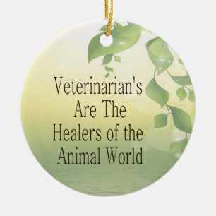 Veterinarians Are Healers Ceramic Ornament