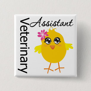 Veterinary Assistant 2 Inch Square Button