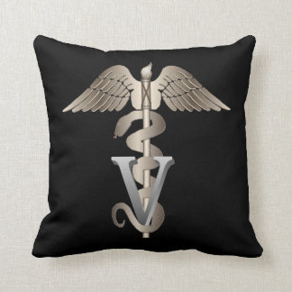 Veterinary Caduceus Throw Pillow