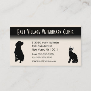 Veterinary Clinic Appointment Area on Back Card