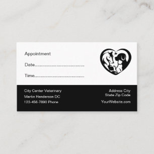 Veterinary Clinic Appointment Reminder  Card