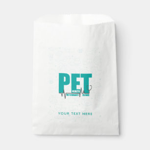Veterinary Clinic Modern Blue Logo Favour Bag
