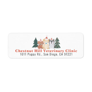 Veterinary Clinic Pet Business Christmas Address