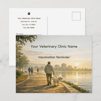 Veterinary Clinic Vaccination Reminder Postcard