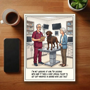 Veterinary ER Adventures Cartoon Postcard