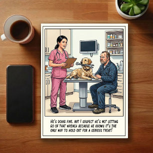 Veterinary ER Adventures Cartoon Postcard