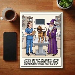 Veterinary ER Adventures Cartoon Postcard