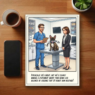 Veterinary ER Adventures Cartoon Postcard