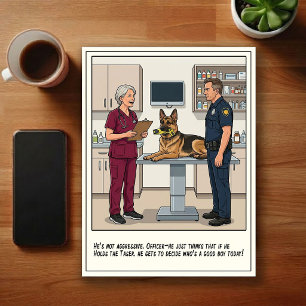 Veterinary ER Adventures Cartoon Postcard