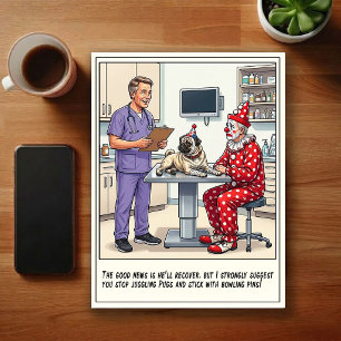 Veterinary ER Adventures Cartoon Postcard