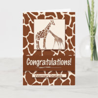 Veterinary Graduate Giraffe Print Congratuations