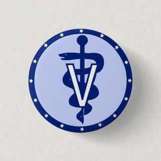 veterinary logo 2 1 inch round button