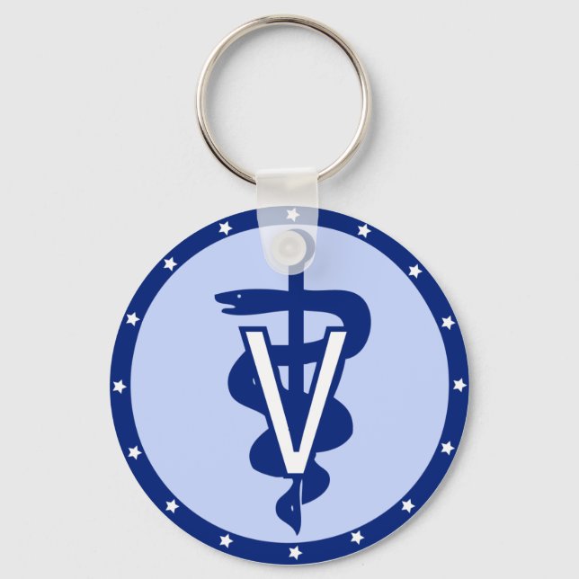 veterinary logo 2 keychain (Front)
