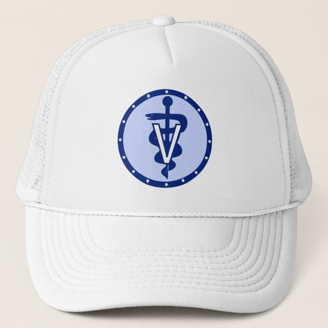 veterinary logo 2 trucker hat (Front)