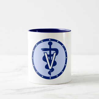 veterinary logo 2 Two-Tone coffee mug
