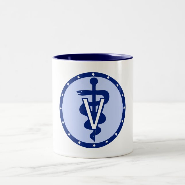 veterinary logo 2 Two-Tone coffee mug (Center)