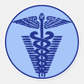 veterinary logo 3 classic round sticker