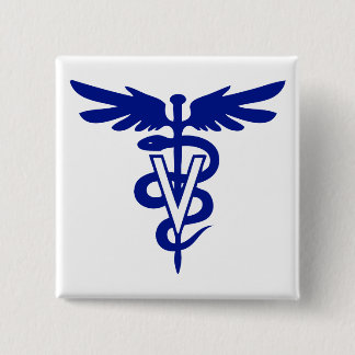 veterinary logo 4 2 inch square button