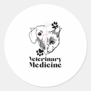 Veterinary Medicine Classic Round Sticker