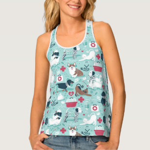 Veterinary medicine, dogs and cats friends tank top