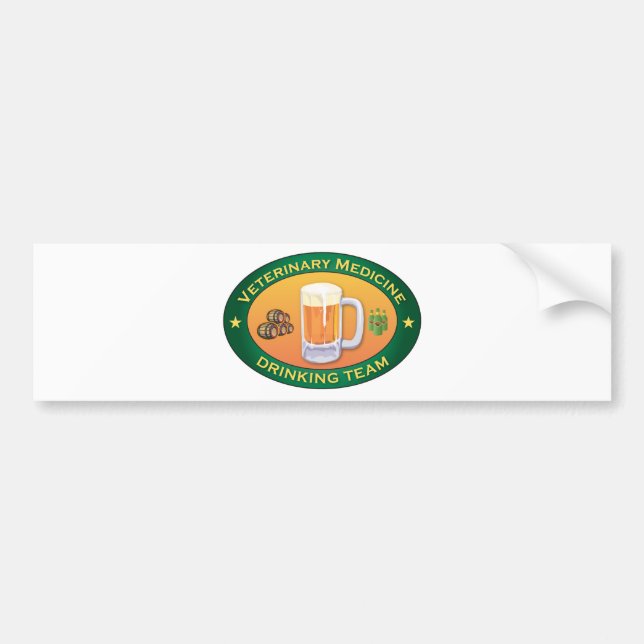 Veterinary Medicine Drinking Team Bumper Sticker (Front)