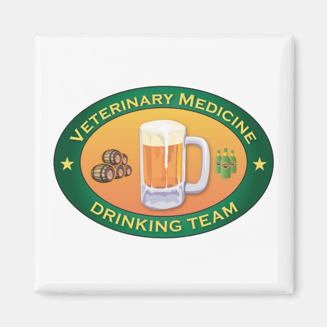 Veterinary Medicine Drinking Team Magnet (Front)