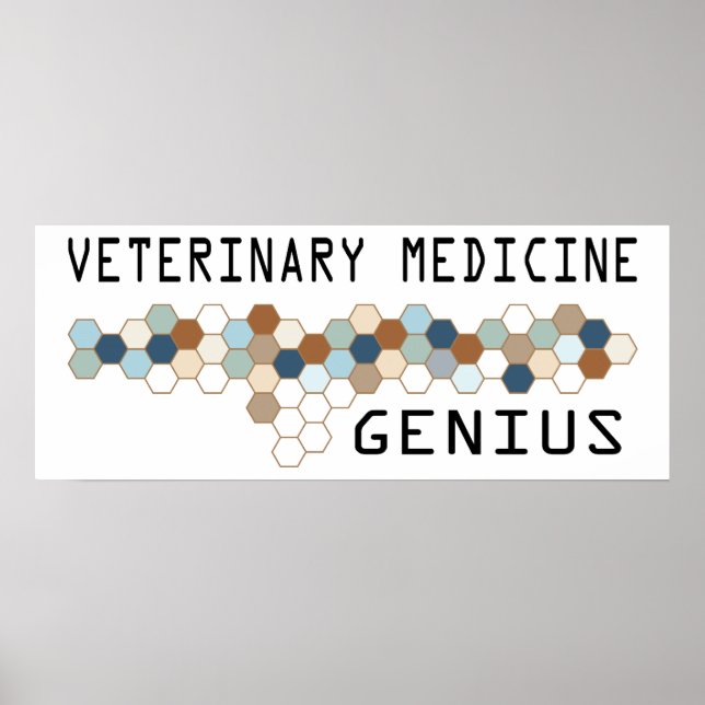Veterinary Medicine Genius Poster (Front)