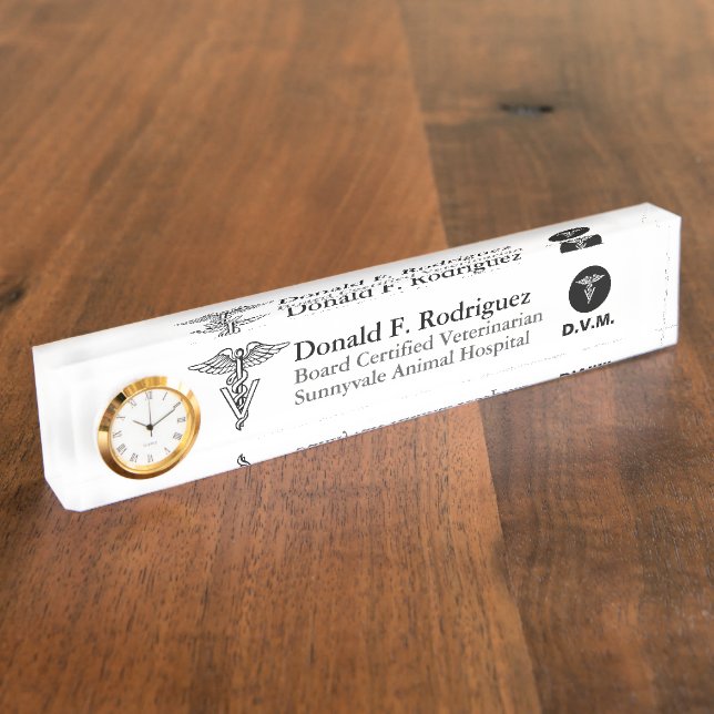 Veterinary Medicine Personalized Nameplate (Side)