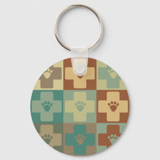 Veterinary Medicine Pop Art Keychain
