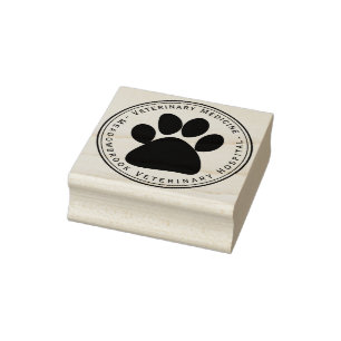 Veterinary Medicine with Text  Rubber Stamp