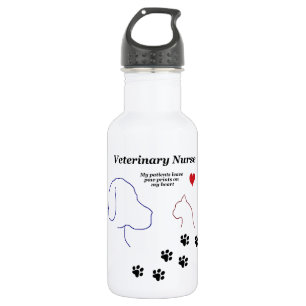 Veterinary Nurse-Paw Prints on My Heart 532 Ml Water Bottle