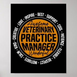 Veterinary Practice Manager Funny Vet Tech Week  Poster