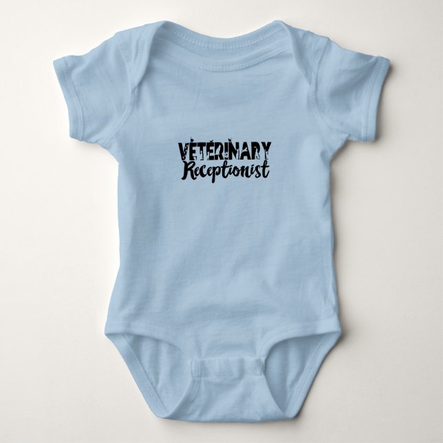 Veterinary Receptionist Baby Bodysuit (Front)