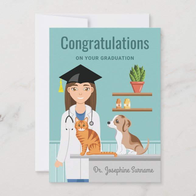 Veterinary School Congratulations On Graduation Card (Front)