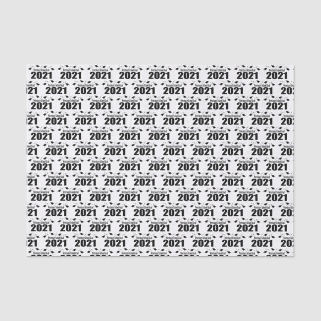 Veterinary School Grad 2021 Tissue Paper (Black) (Front)